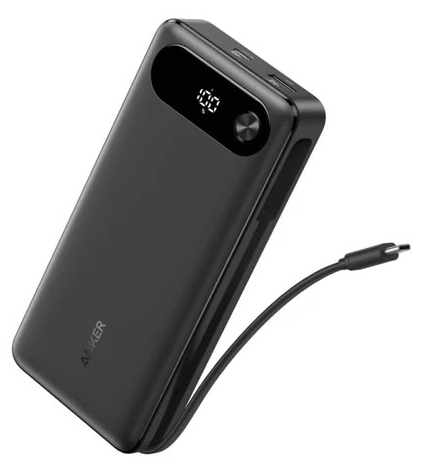 Anker Power Bank (20000mAh 87W Built-In USB-C ケーブル) ブラック